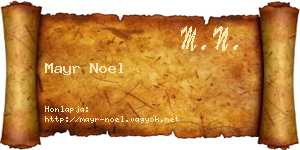 Mayr Noel névjegykártya